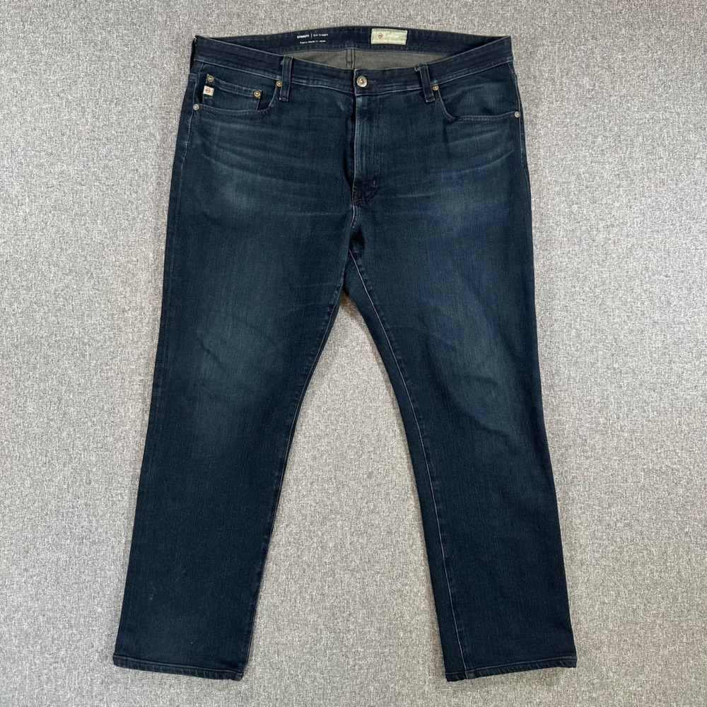 AG Adriano Goldschmied Everett Slim Straight Jeans Dark Wash Mens 38x34 Denim